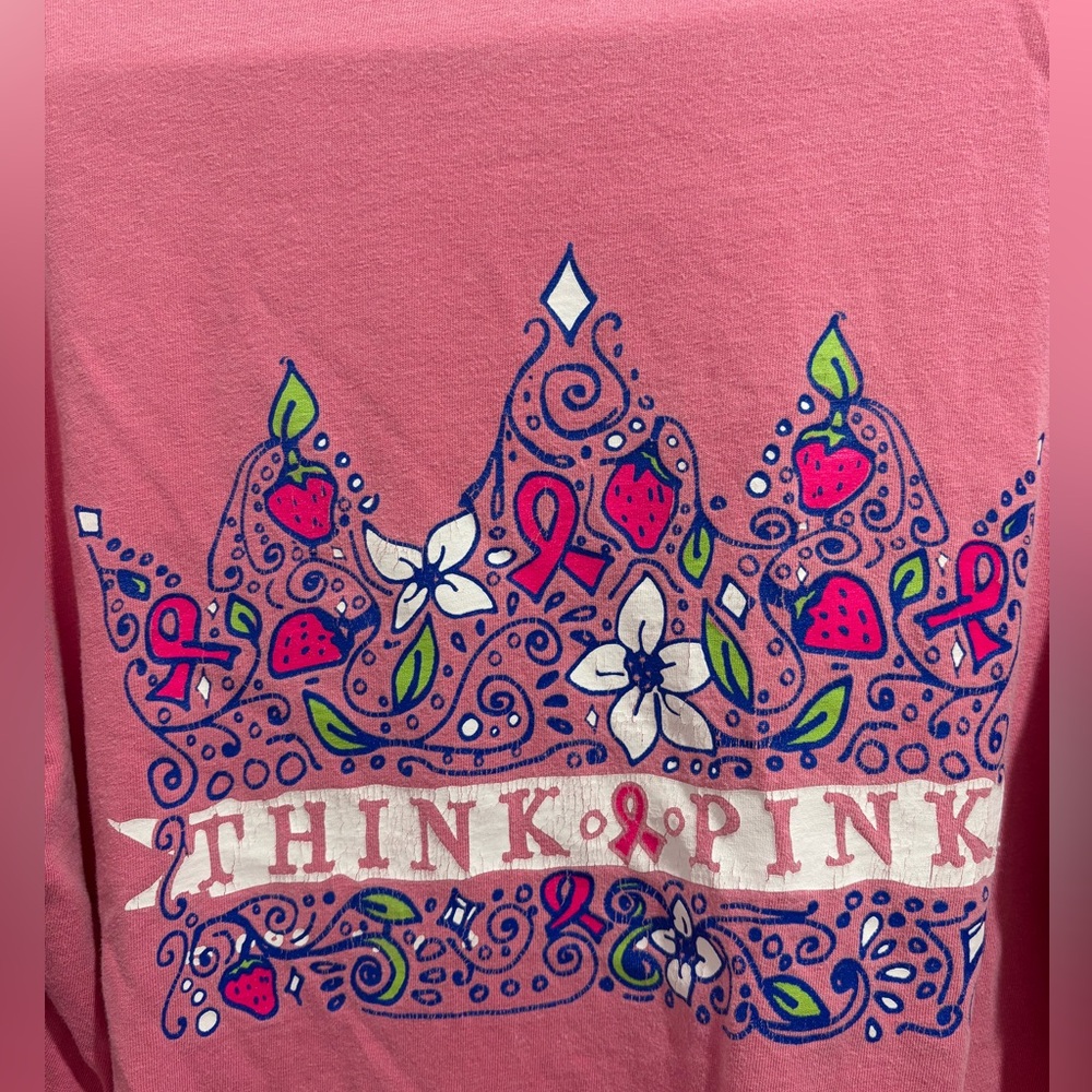 Pink Zeta Tau Alpha Breast Cancer Awareness Long Sleeve Shirt - Picture 3 of 3